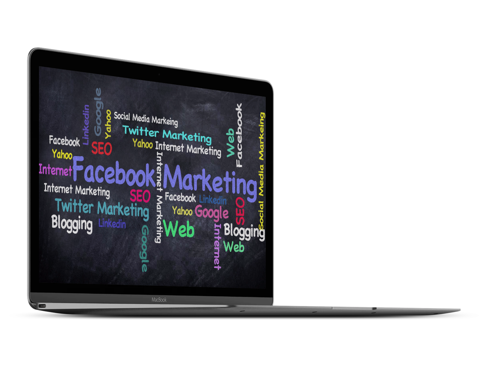 Max Media Group | Social Media Marketing FaceBook Laptop Image