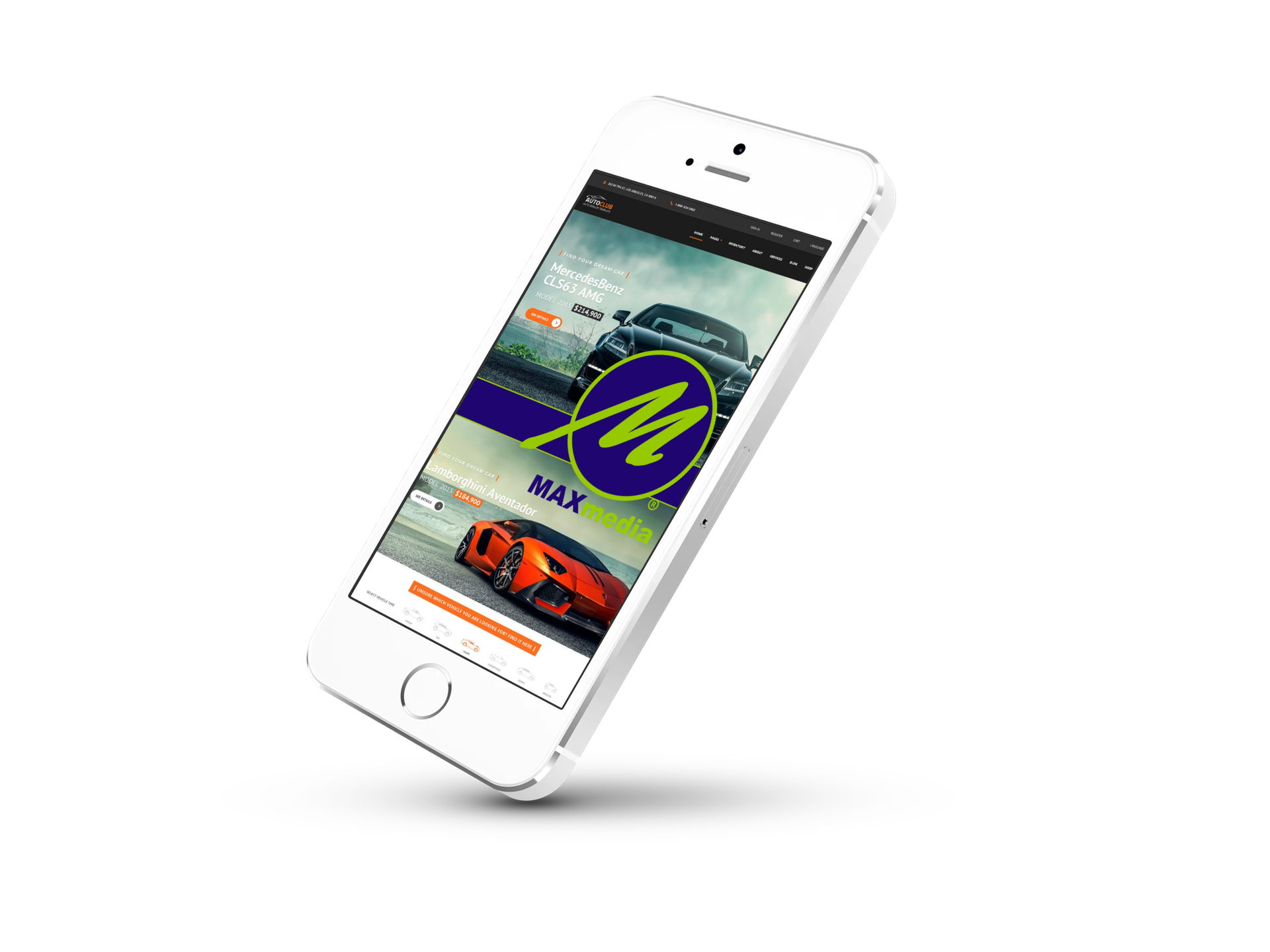 Max Media Group - Responsive UX/UI Mobile Phone Web Site Design
